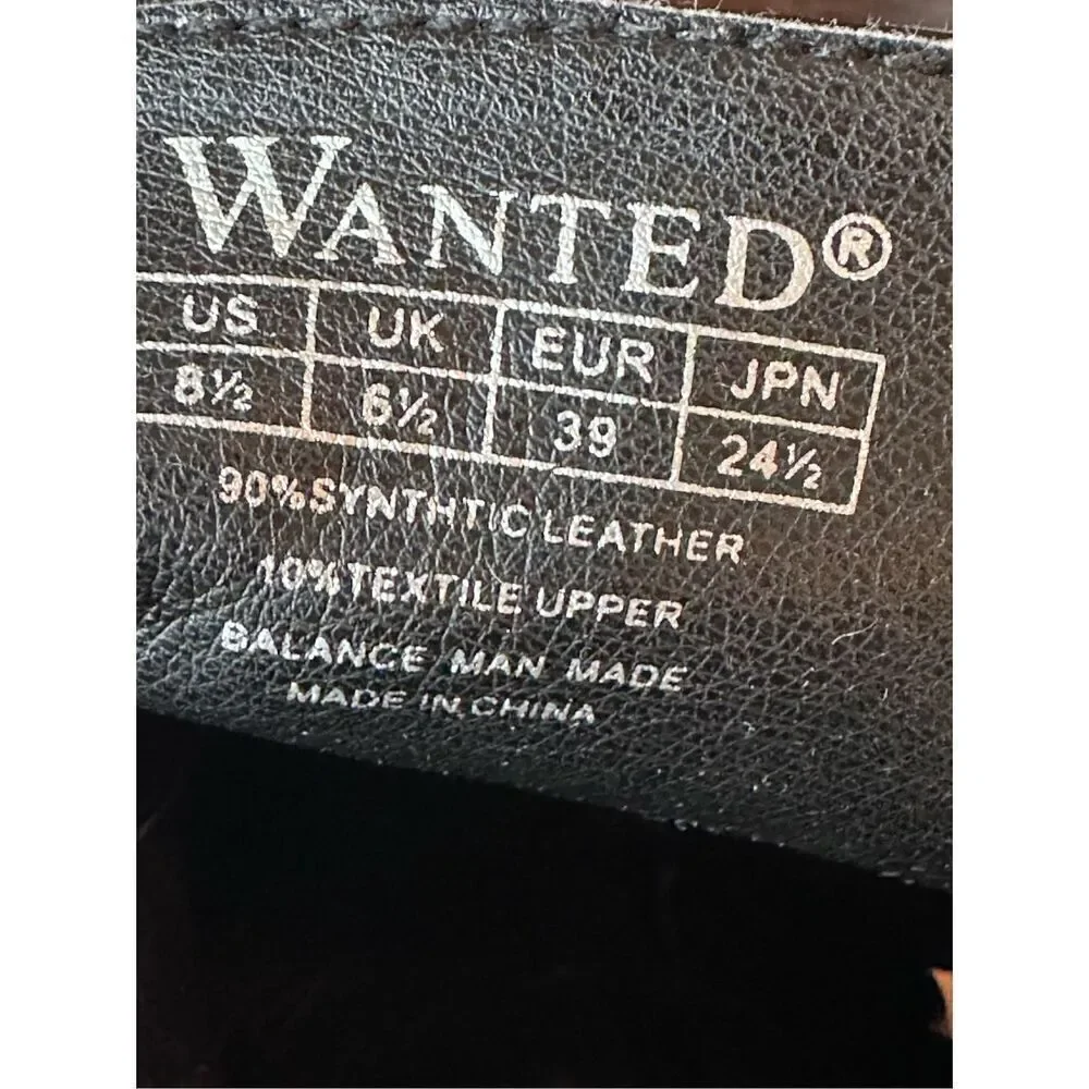 Wanted Womens Black heeled wedge ankle bootie